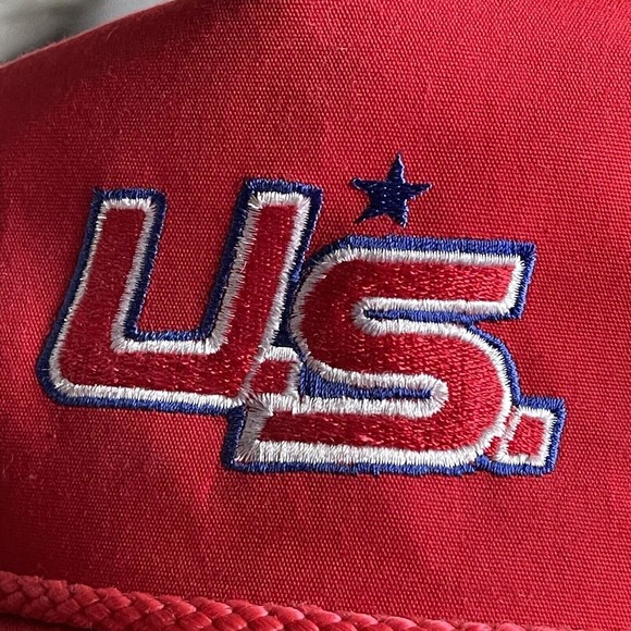 Vintage US Oil Gas Trucker Rope Hat Snapback Cap Embroidered USA Yupoong Rare - Picture 2 of 8